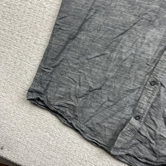 Hurley Shirt Mens Grey Summer Button Down Short Sleeve Collared Size XL Beach - Picture 5 of 14